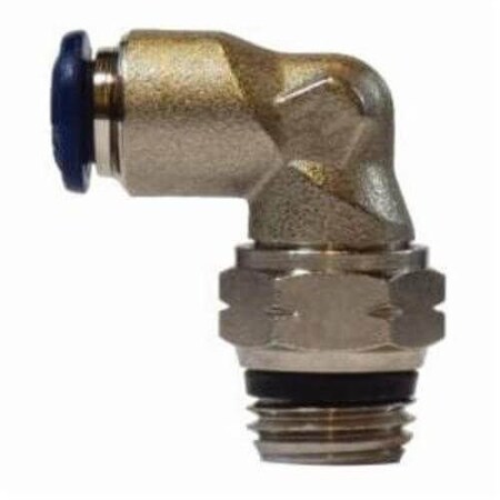 Midland Industries Swivel Elbow, Elbow, 38 Nominal, PushIn x MIP, 067 Hex, 0 to 250 psi, 0 to 160 deg F, Brass 20084N
